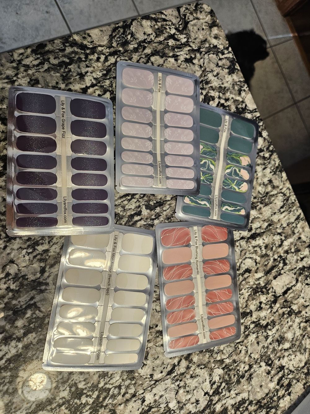 Lily And Fox Assorted Press-On Nail Strips - Multiple Color Pack